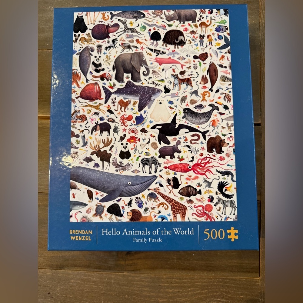 Chronicle Books | Hello Animals Of The World 500-Piece Puzzle | Brendan Wenzel
